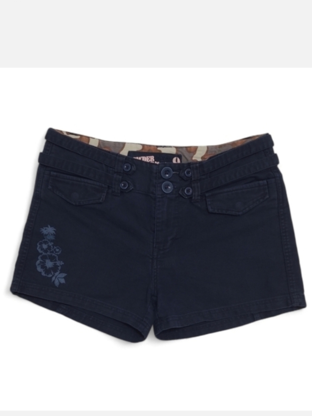 😍3/$25 Powder Room Hibiscus Cotton Shorts